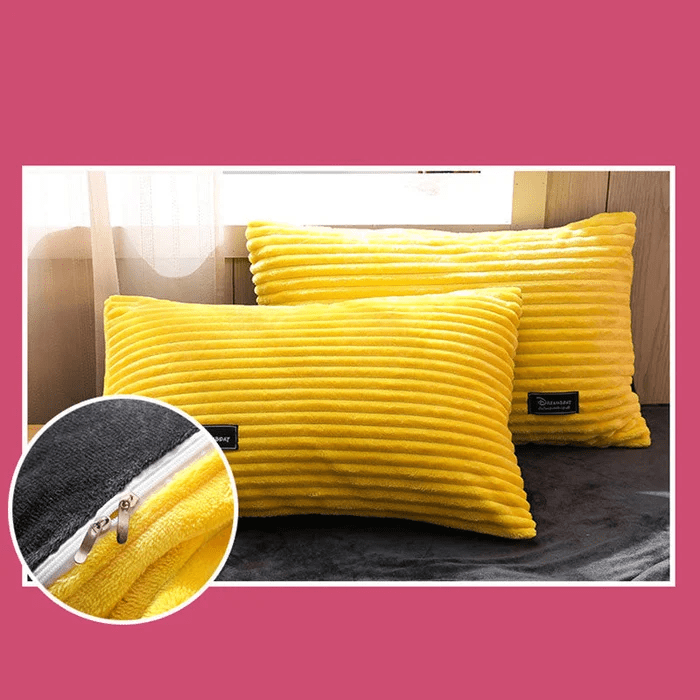 Plush Velvet Bedding Set – Ultra-Soft Coral Fleece Winter Duvet Cover with Fitted Sheet & Pillowcases for Cozy Warmth