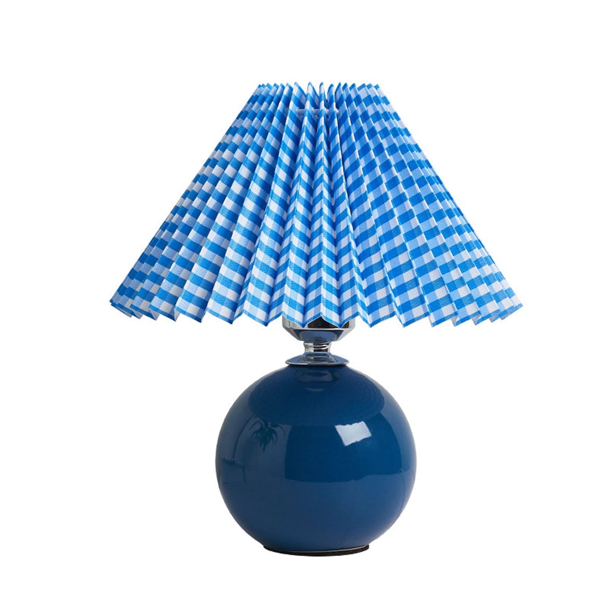 Ceramic Accent Lamp with Fabric Shade 11x9.5 in E26 Socket for Nightstand Desk Study Room Reading Light Modern Home Decor | Thomler