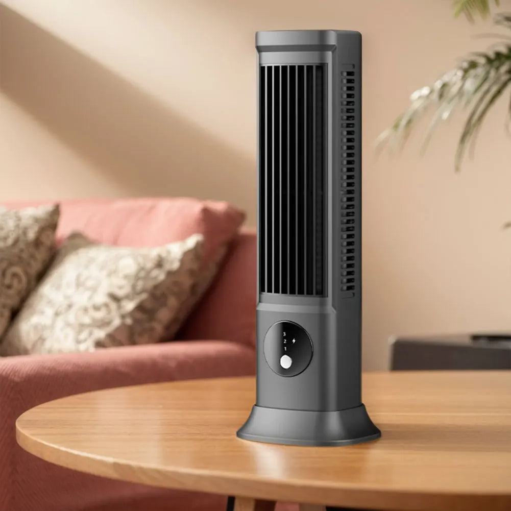 Mini ventilador de escritorio recargable con aire acondicionado