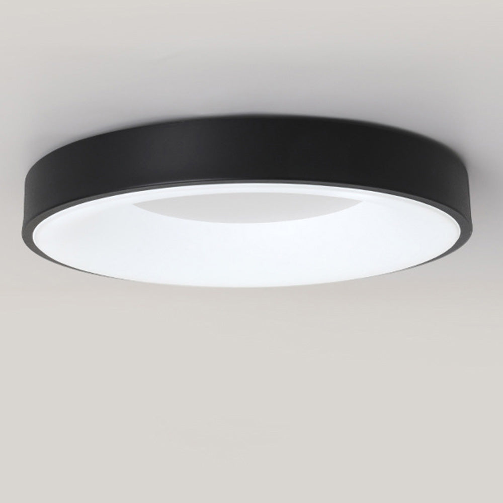 Round Flush Mount LED Fixture Iron Acrylic Low Profile for Bedroom Hallway Living Room Kitchen Dining Room Modern Minimalist Slim Design | Thomler