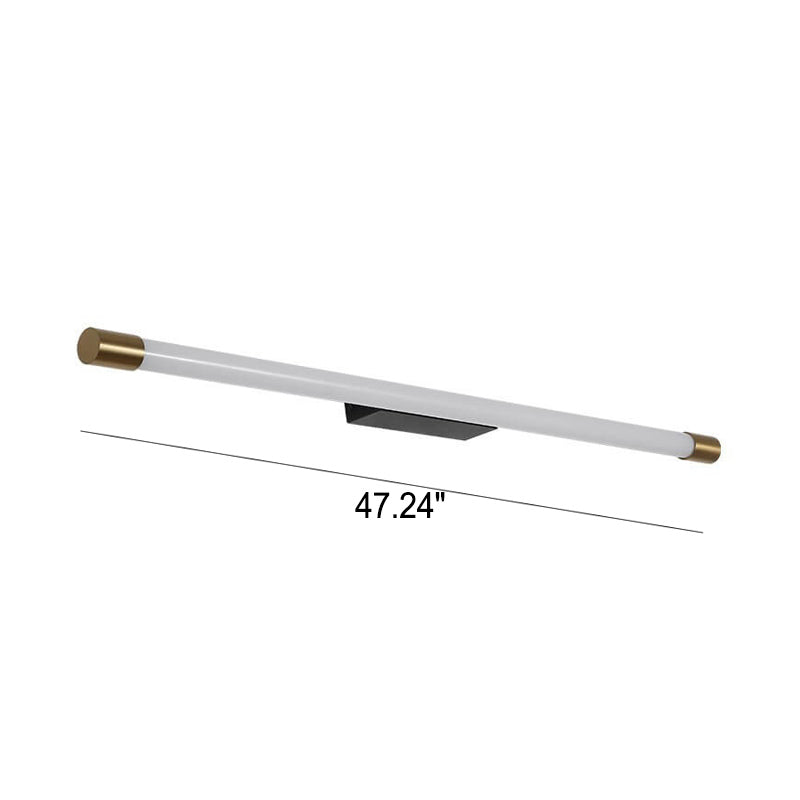 Linear LED Aluminum Light Bar 16-59 in Hardwired Fixture Dimmable 8W-36W Black Gold for Bedroom Living Room Hallway Mirror Bathroom Accent W | Thomler