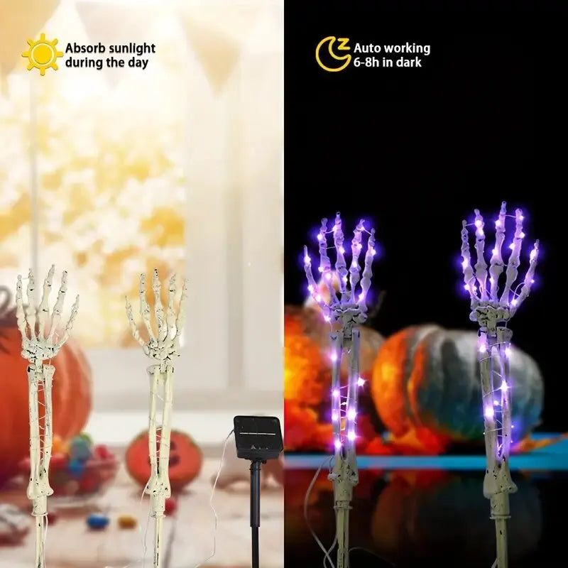 Halloween skelet-hand solarverlichting