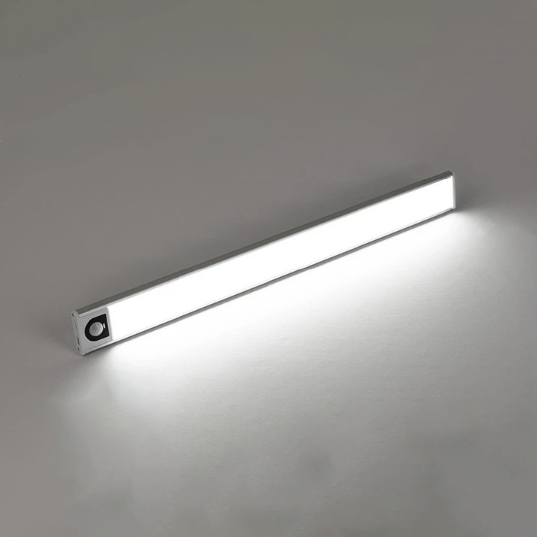 Bewegingssensor LED-onderkastverlichting, oplaadbare magnetische strip, batterijgevoed, draadloze verlichtingsbalk voor keuken, kast, voorraadkast, hal | Thomler