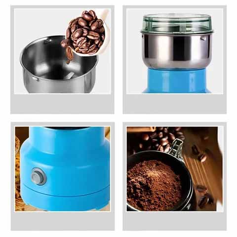 Stainless Steel Kitchen Mill 300W High-Speed Blade Grinder for Coffee Beans Herbs Seeds Spices Portable Countertop Appliance One-Touch Contr | Thomler