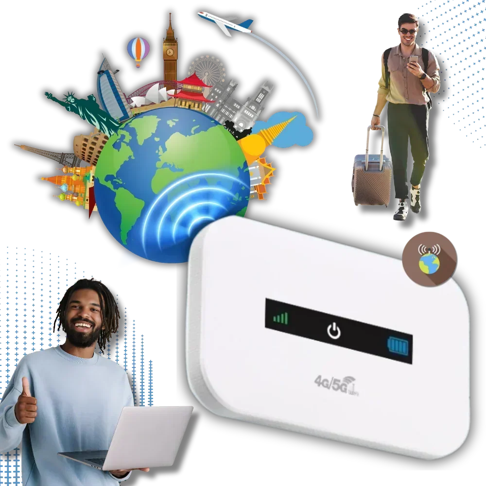 Mobiler Hotspot mit 8-Stunden-Akku und Multiband-Unterstützung für unterwegs