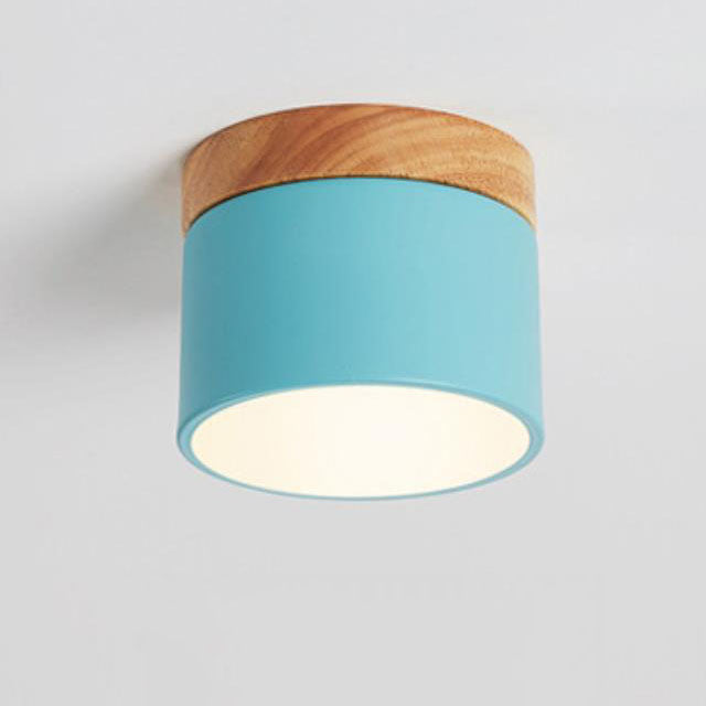 Compact Surface-Mount LED Light Fixture 4 in Round Multi-Color Adjustable Temperature for Entryways
