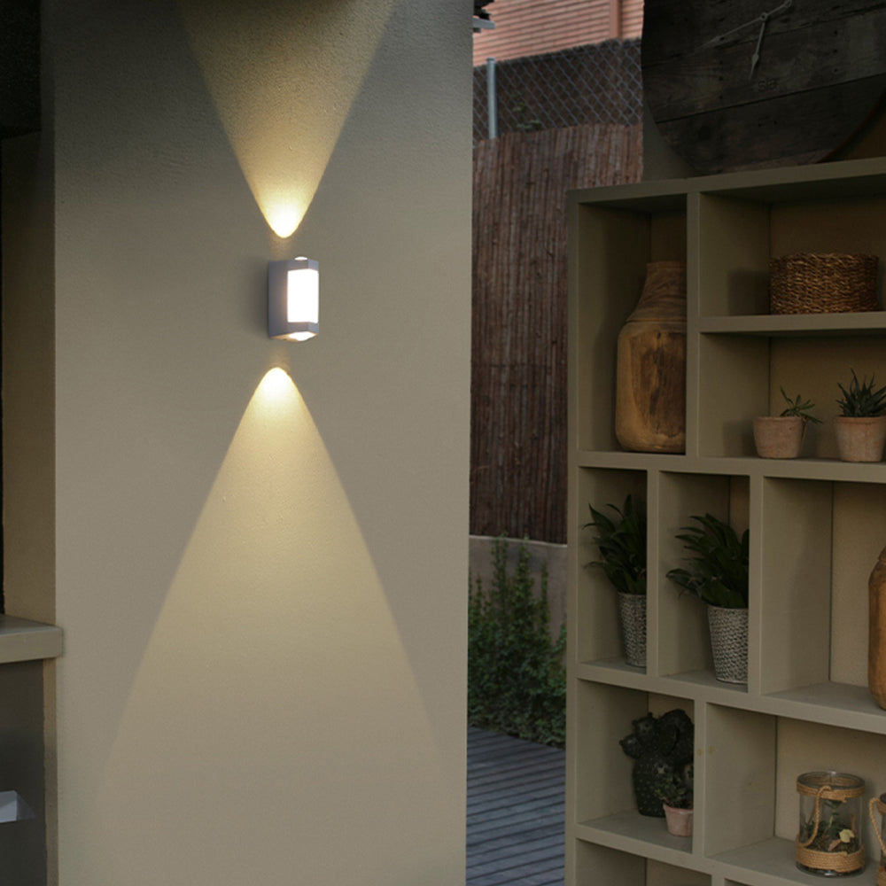Outdoor Wandlamp 10,6 inch Zwart Waterdicht Bidirectionele Lichtbundel voor Buitenmuren Entree Veranda Tuinpad Architectonisch Accent IP6 | Thomler