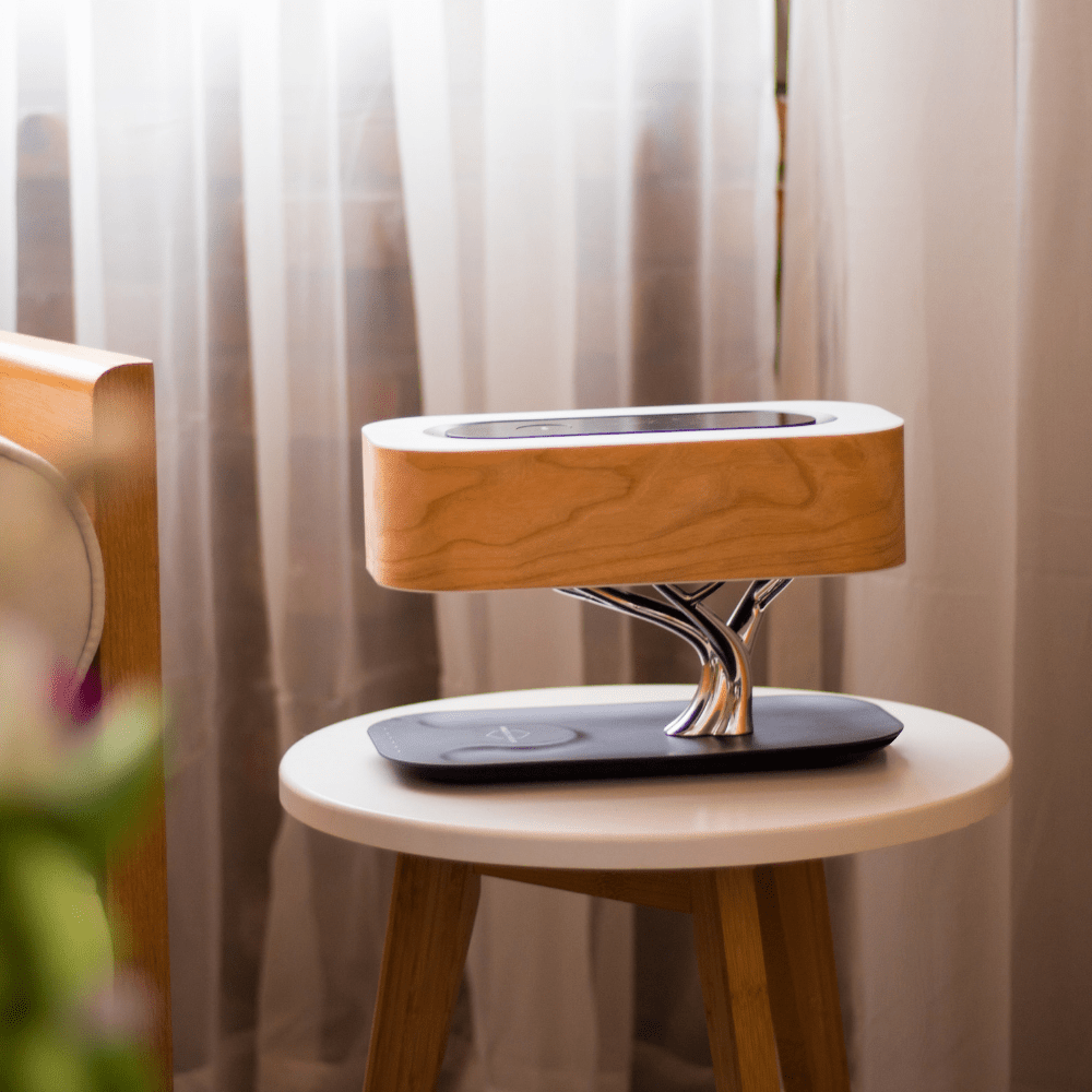 Kabellose Schreibtischlampe mit Bluetooth-Lautsprecher für Schlafzimmer, Nachttisch, Büro, Schreibtisch, Wohnzimmer, moderne LED-Akzentleuchte | Thomler