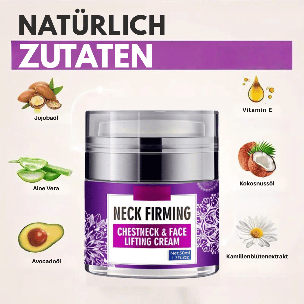 Firming Neck Cream with Hyaluronic Acid & Vitamin E for Smoother, Tighter Skin on Neck & Décolleté | Anti-Aging Moisturizer for Women | Thomler