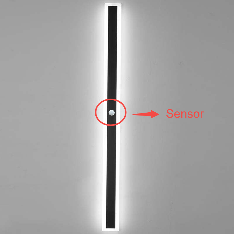 Lineare LED-Wandleuchte für den Außenbereich, 240 cm, wetterfeste Metallleuchte für Terrasse, Hauseingang, modernes, schlankes Architektur-Design | Thomler