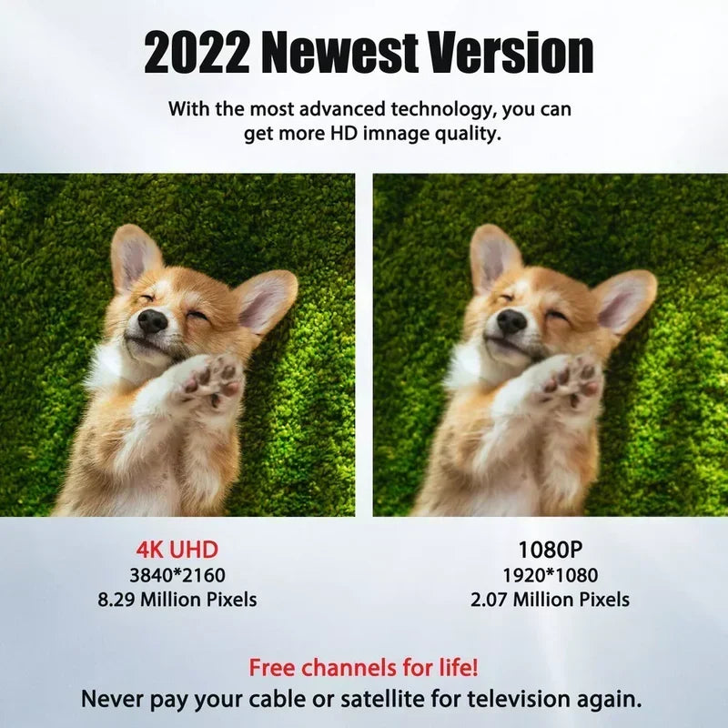 Reichweitenstarke digitale 4K-HDTV-Zimmerantenne 600 Meilen