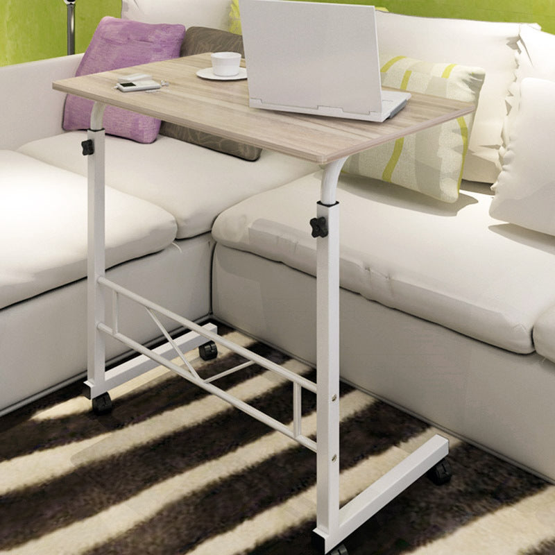 Rollbarer Laptoptisch mit höhenverstellbarem Stahlrahmen (70-88 cm) und Holzplatte, mobile Arbeitsstation für Schlafzimmer, Sofa, Home Office, kompaktes Design | Thomler