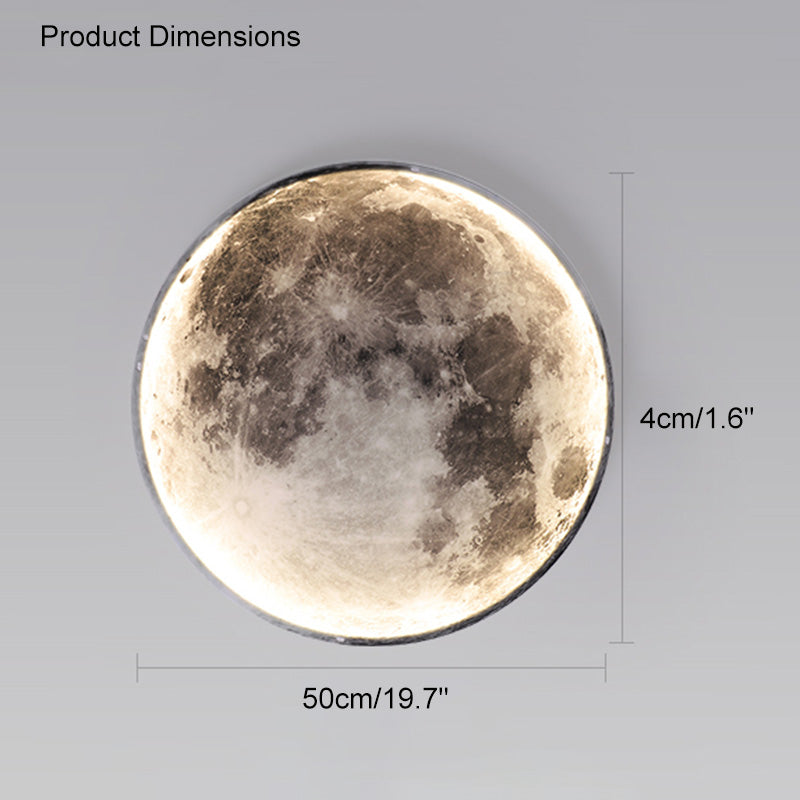 LED Celestial Sconce Light Dimmable Remote Control Moon Design Art Fixture 39 in Diameter PVC Ambient Illumination for Bedrooms Living Space | Thomler
