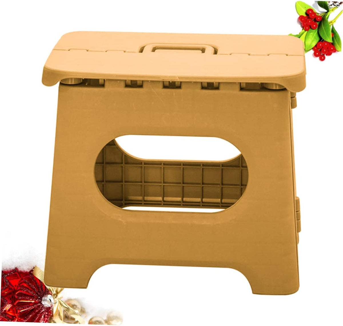 Folding Step Stool with Handle for Kids and Adults – Portable Kitchen & Bathroom Stepping Aid – Lightweight Collapsible Footstool for Home, | Thomler