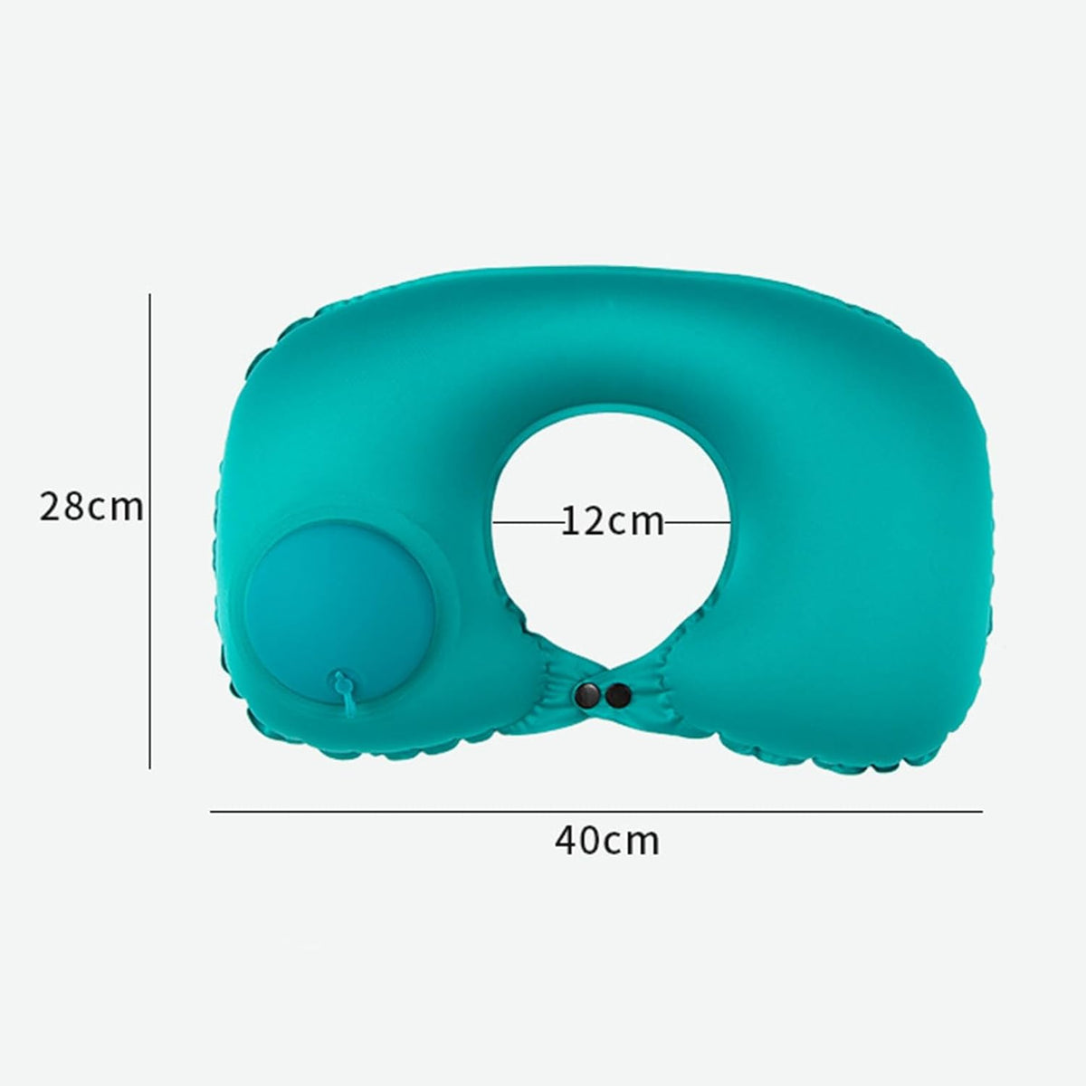 Inflatable Neck Travel Pillow with Built-In Hand Pump for Airplane, Car & Train Trips | Waterproof Ergonomic Support | Compact Portable Desi | Thomler