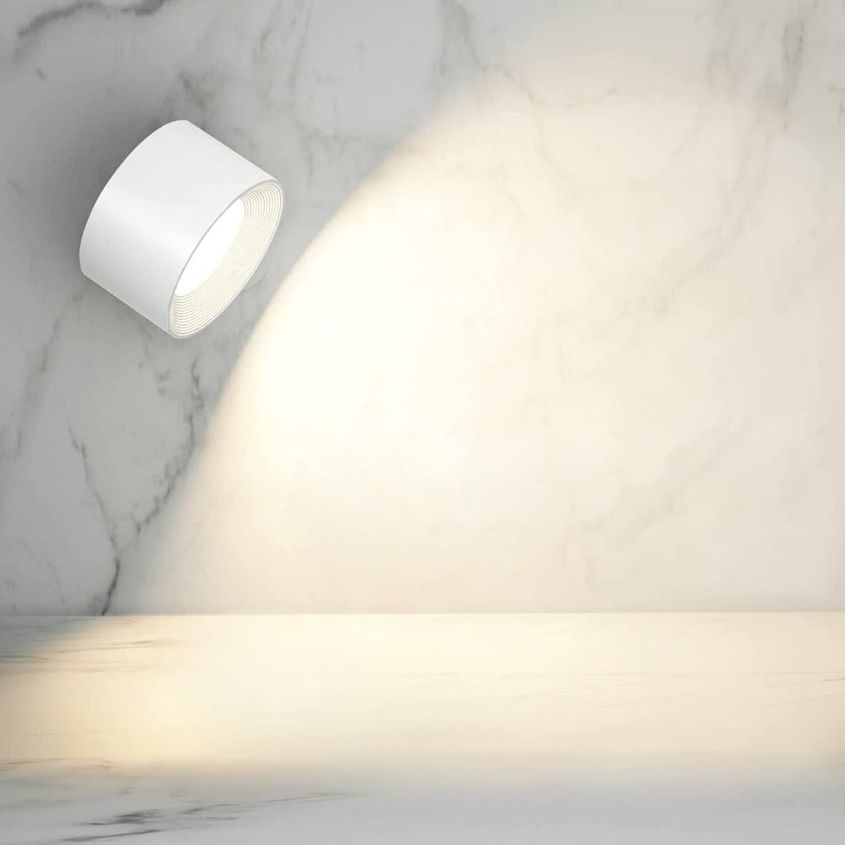Cordless Rotating Sconce Light USB Rechargeable 3 in Magnetic Mount Touch Dimming Night Light for Bedside Hallway Closet Accent Lighting No | Thomler
