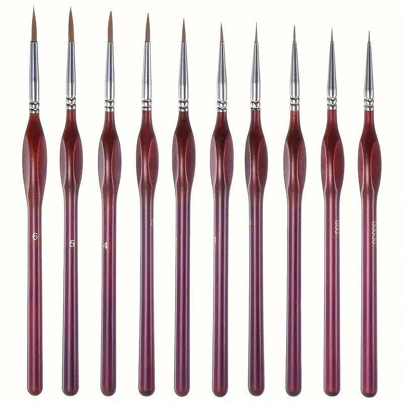 Penseel voor fijn detailwerk – Precisie-kunstpenseel voor acryl, olieverf, aquarel, canvas, modelbouw en miniaturen