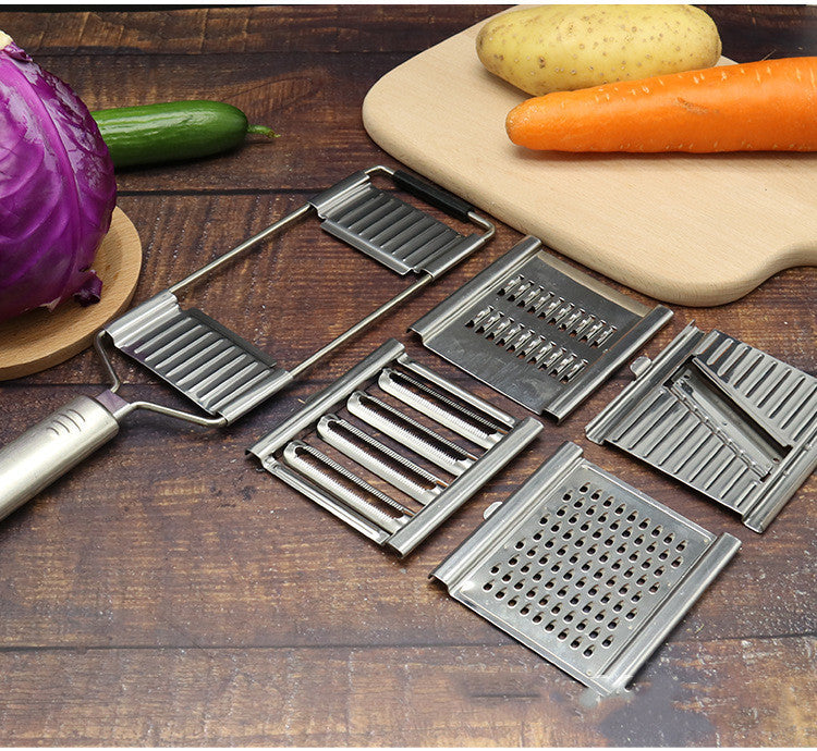 Manueller Gemüsehobel mit Edelstahltrommeln für Kohl, Karotten, Salate & Küchenvorbereitung