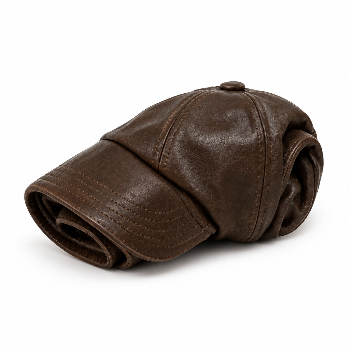 Gorra de béisbol clásica marrón – Piel vegana