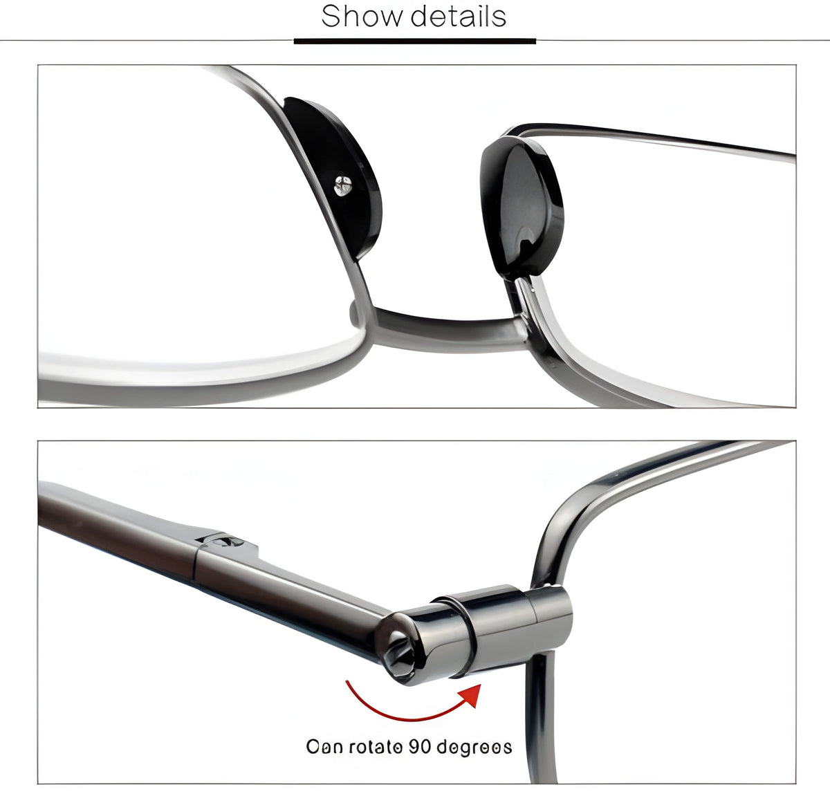 Compact Folding Reading Glasses with Slim Travel Case