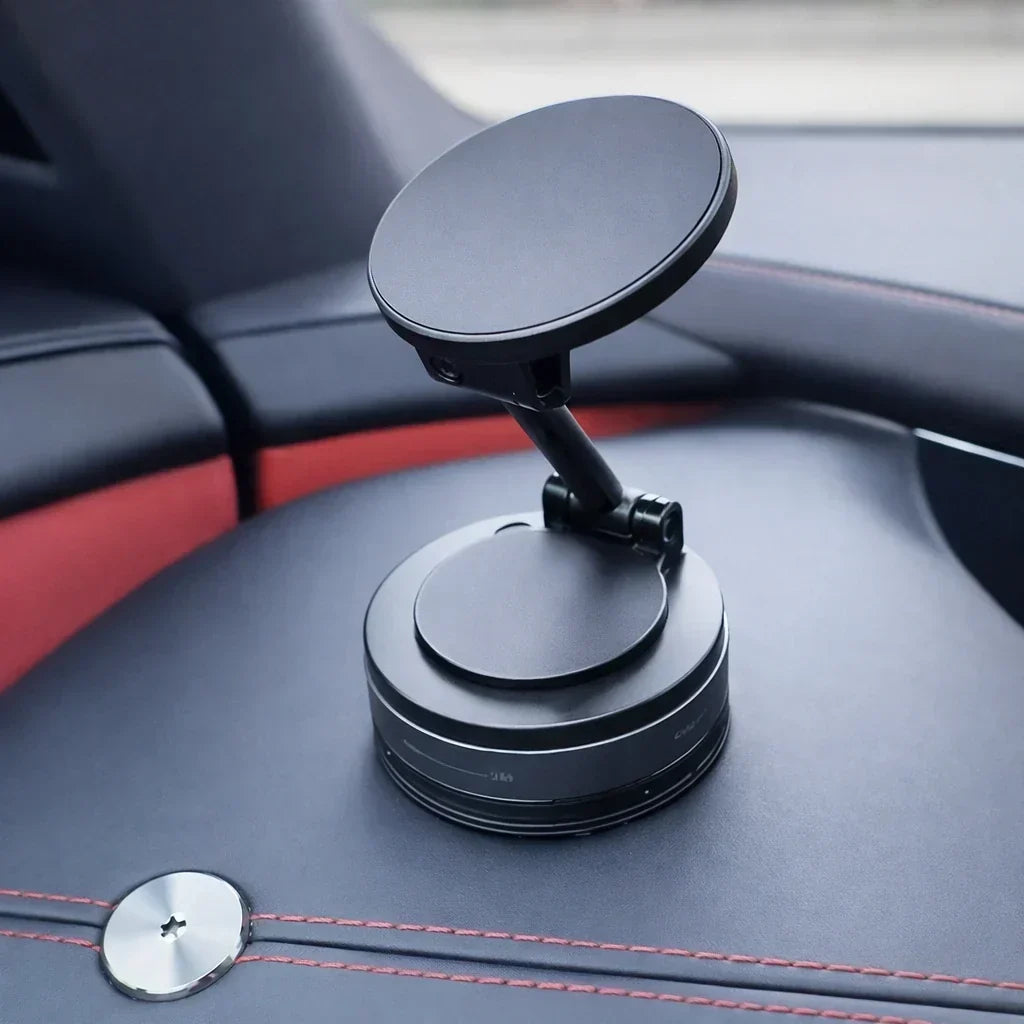 Autotelefoonhouder met sterke magnetische grip & vacuümvoet voor dashboard of voorruit