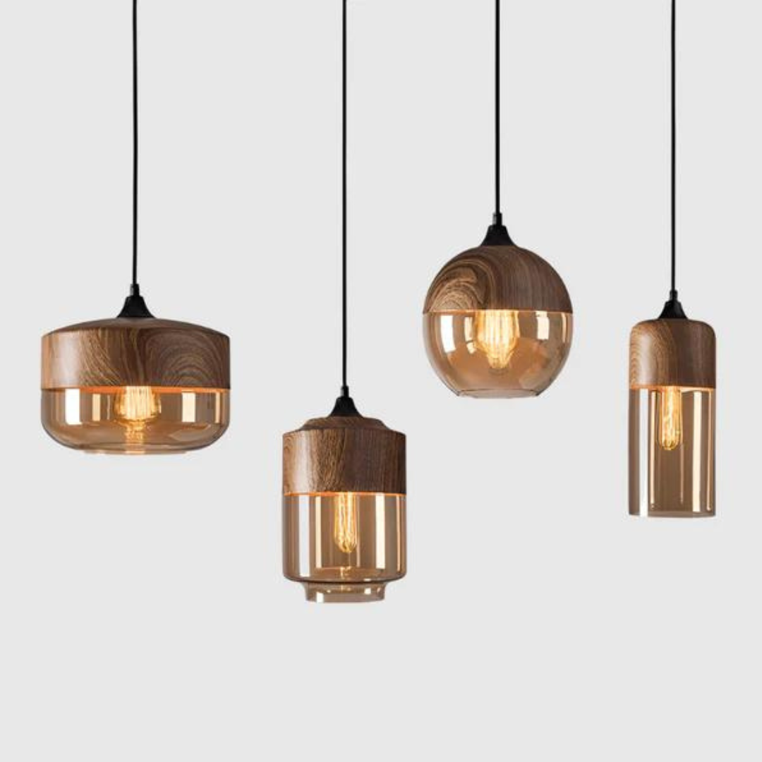 Hanging Ceiling Fixture with Smoked Glass Shade 10 Inch Adjustable Height E27 Socket for Dining Room Kitchen Island Modern Farmhouse Breakfa | Thomler