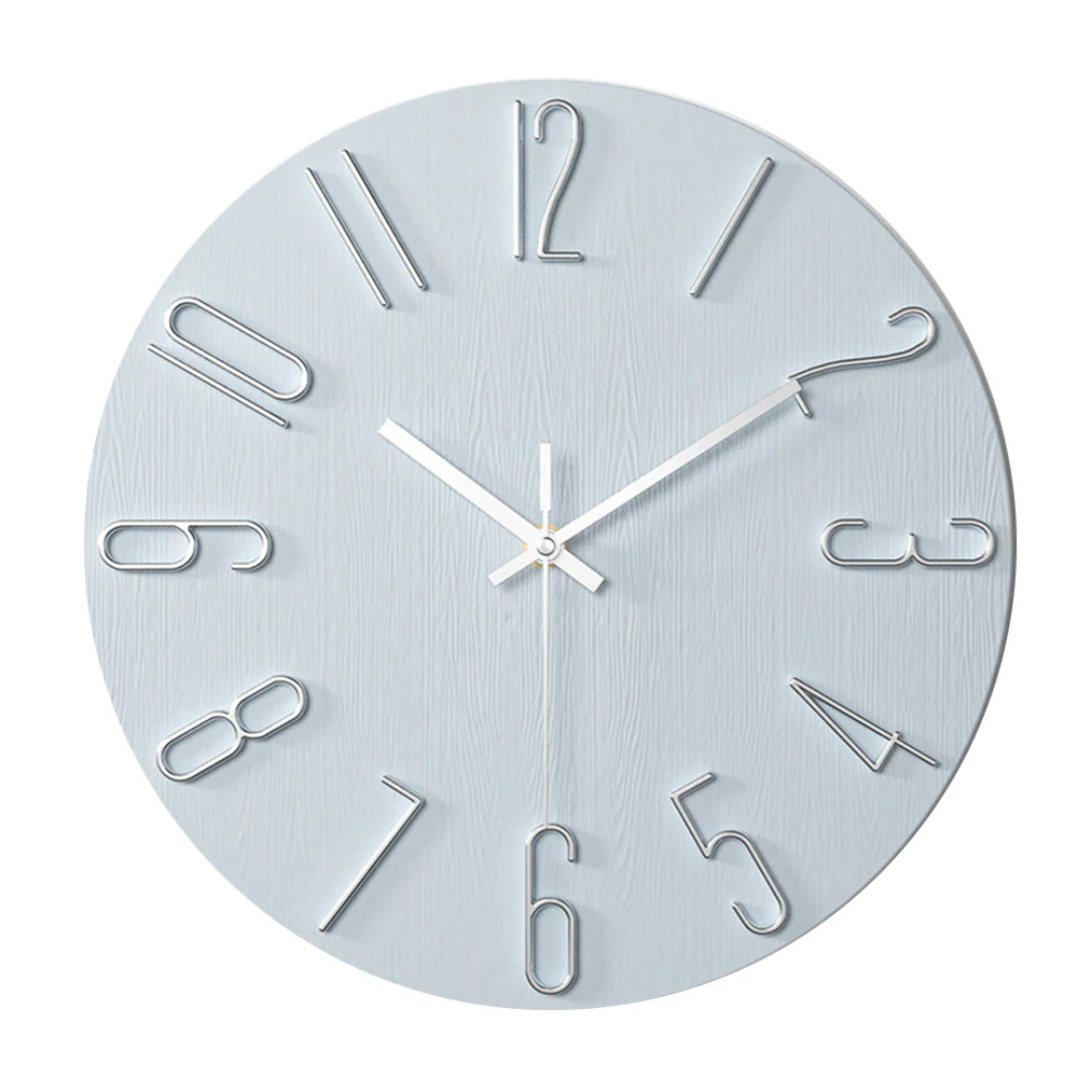 12-Inch Silent Quartz Timepiece for Bedroom & Office – Lightweight Plastic Frame, Battery Operated, Easy Read Display | Thomler