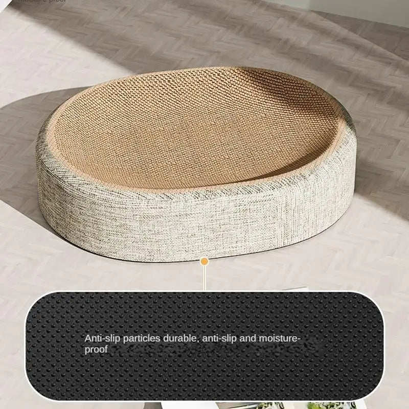 Ovale sisal 2-in-1 krabmand voor katten