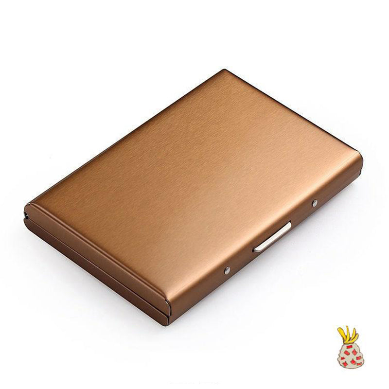 Slanke metalen kaarthouder met RFID-blokkeringstechnologie voor creditcards en contant geld