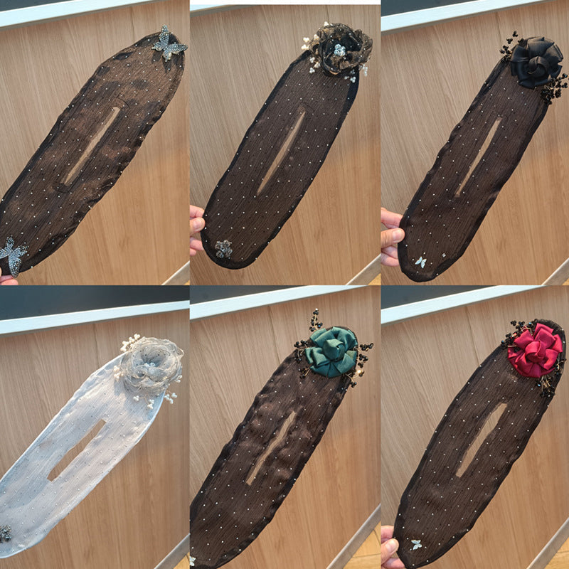 Kit de herramientas para moños con núcleo de alambre y cubierta de satén para recogidos, trenzas y moños de bailarina - Set de 7 piezas para todo tipo de cabello | Thomler