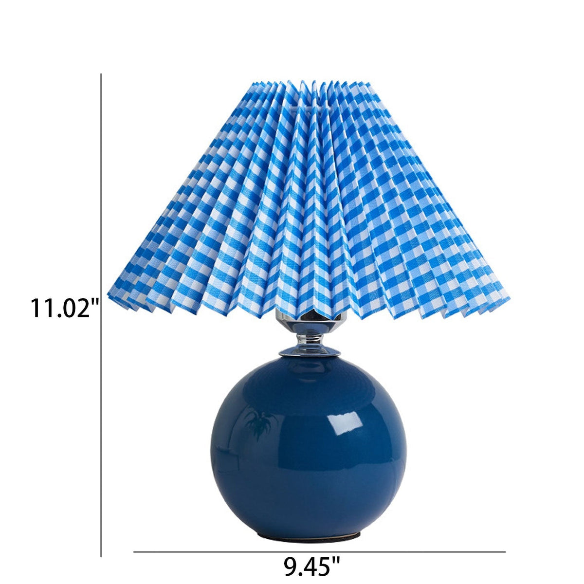 Ceramic Accent Lamp with Fabric Shade 11x9.5 in E26 Socket for Nightstand Desk Study Room Reading Light Modern Home Decor | Thomler