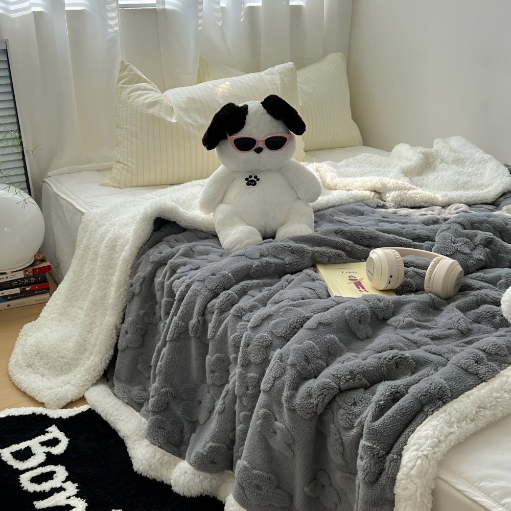Sherpa Fleece Throw Blanket – Soft Warm Blanket for Couch, Bed & Travel