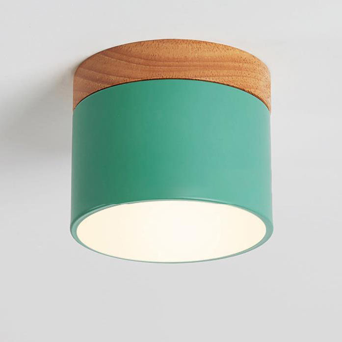Compact Surface-Mount LED Light Fixture 4 in Round Multi-Color Adjustable Temperature for Entryways