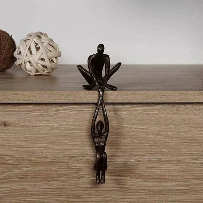 Resin Couple Sculpture 8 inch Tabletop Art Piece for Living Room Bedroom Office Shelf Display Anniversary Housewarming Minimalist Home Accen | Thomler