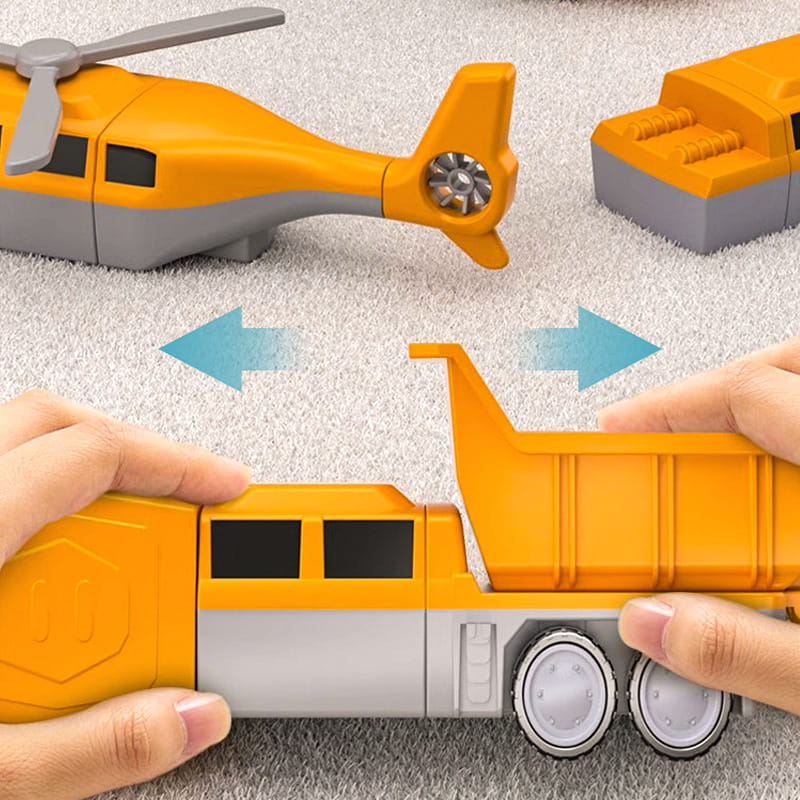 Magnetic Construction Vehicle Building Set for Kids – Transformable Toy Trucks with Snap-Together Magnets for Creative Play & STEM Learning | Thomler