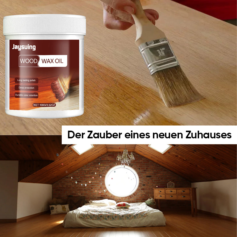 Sellador de madera y aceite de cera protector para terrazas, cercas y muebles de exterior – Acabado resistente a la intemperie que restaura la veta natural en madera dura, cedro y pino | Thomler