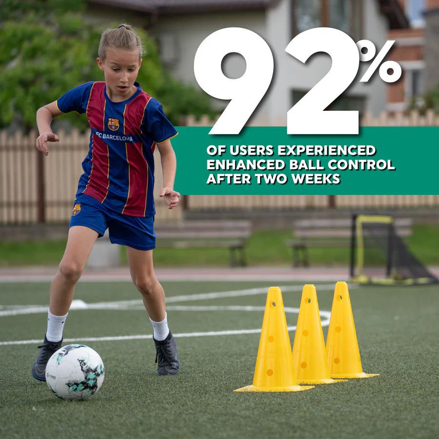 Soccer Skills Training Mat 35 in × 24 in Indoor Footwork Dribbling Practice Set Ball Control Exercises Youth Home Drills Anti-Slip Socks | Thomler