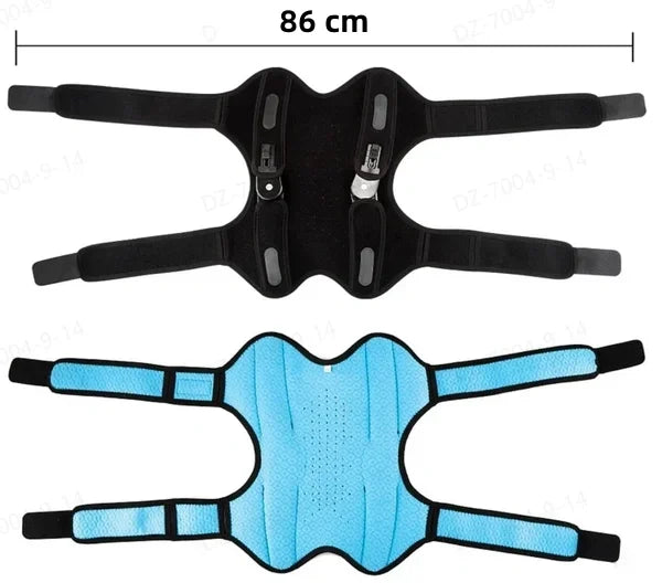Kniebandage mit Federstäben zur Schmerzlinderung & Stabilität - Verstellbare Kompressionsbandage für Alltag, Sport & Beruf - Atmungsaktive Gelenkunterstützung