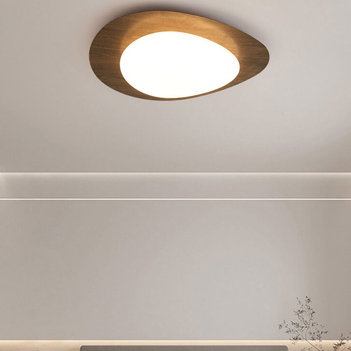 Low-Profile LED Ceiling Fixture with Remote Dimming & Three Color Modes for Bedrooms Hallways Kitchens | Modern Iron Acrylic Overhead Lighti | Thomler