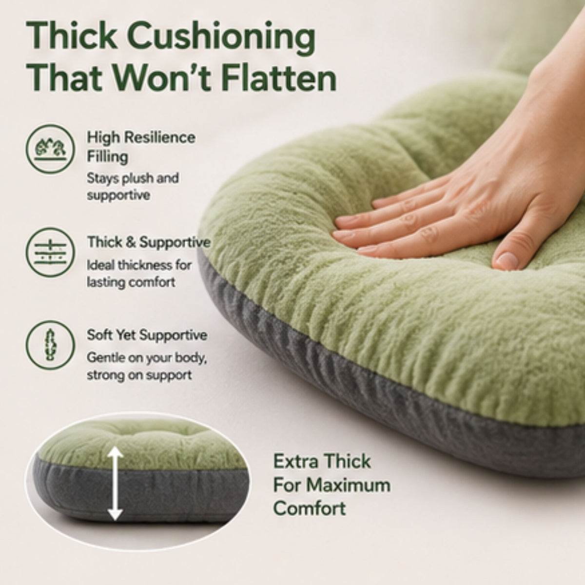 Tailbone Support Seat Pad with Memory Foam for Office Chair Car Wheelchair Relief from Lower Back Sciatica Discomfort Universal Fit Removabl