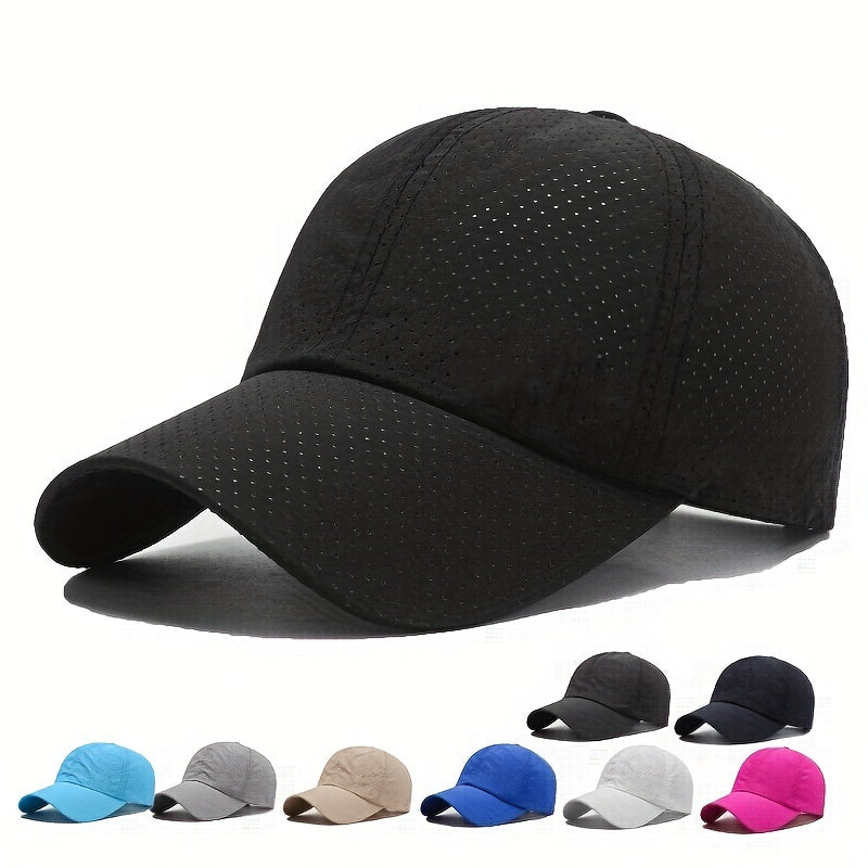Breathable Mesh Baseball Cap with UV Protection for Outdoor Sports, Hiking, Running & Cycling | Lightweight Fast-Drying Summer Hat