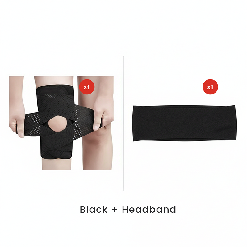 Adjustable Knee Brace with Stabilizing Straps – Breathable Compression Sleeve for Sports