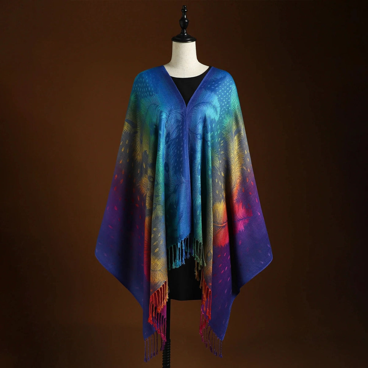 Ombré Cashmere-Blend Scarf – Sunset to Twilight Gradient Wrap for Women