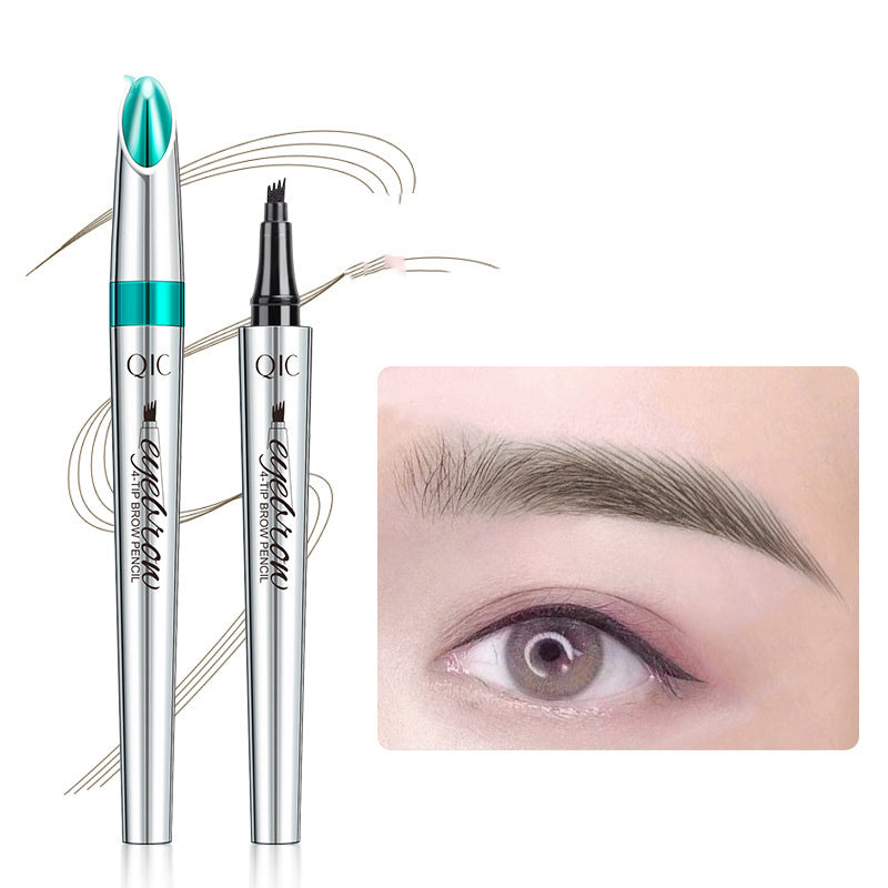 Vierpunts wenkbrauwpotlood voor nauwkeurige definitie met een langhoudend resultaat van 36 uur voor natuurlijke, haarachtige streken en vollere wenkbrauwen | Thomler