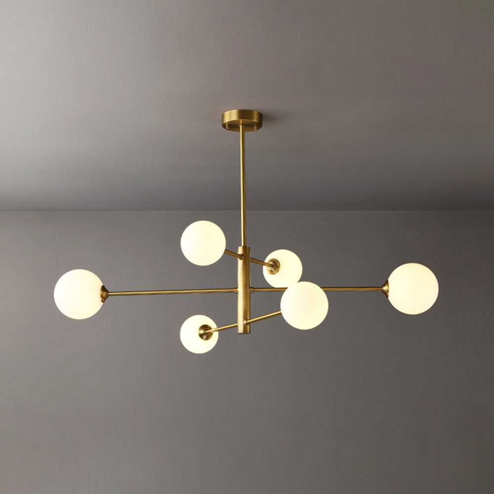 Multi-Globe Hanging Fixture with Adjustable Height for Dining Room & Living Room – Metal Frame with Glass Orbs – G9 LED Bulbs Included – 24 | Thomler