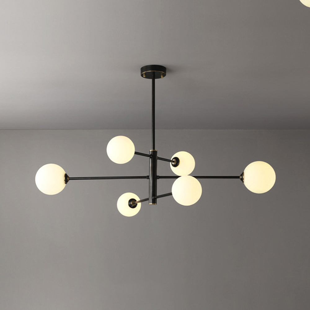 Multi-Globe Hanging Fixture with Adjustable Height for Dining Room & Living Room – Metal Frame with Glass Orbs – G9 LED Bulbs Included – 24 | Thomler