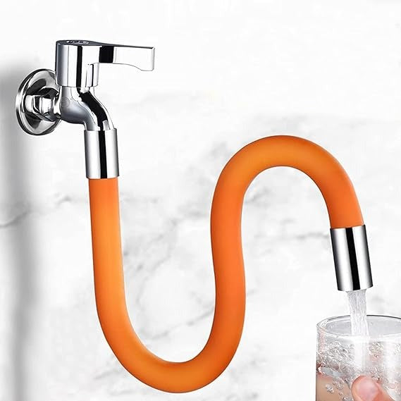 Rotating Faucet Extender with Bendable Silicone Spout for Kitchen & Bathroom Sink – 360° Swivel Tap Extension Adapter for Cleaning, Filling, | Thomler