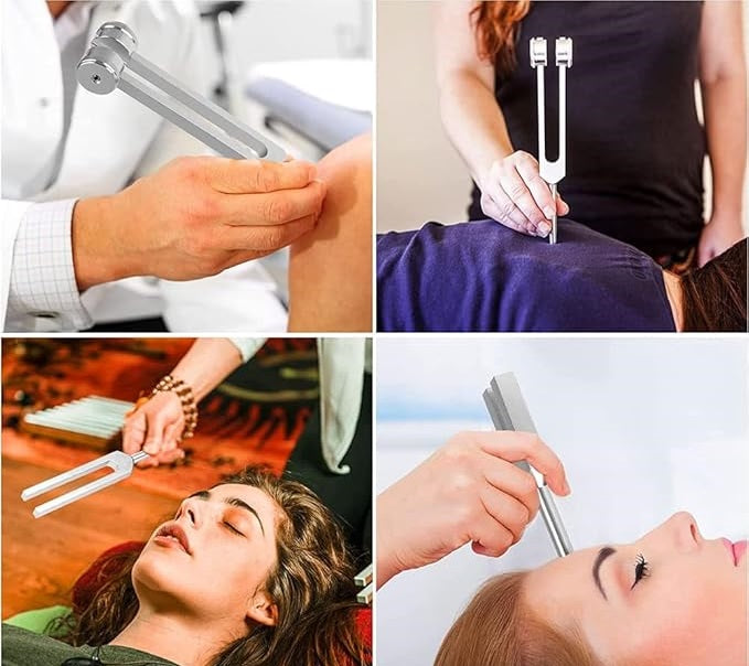 128Hz Stimmgabel für Stressabbau, Meditation und Muskelentspannung | Präzisions-Instrument für Klangheilung von Körper und Geist | Thomler