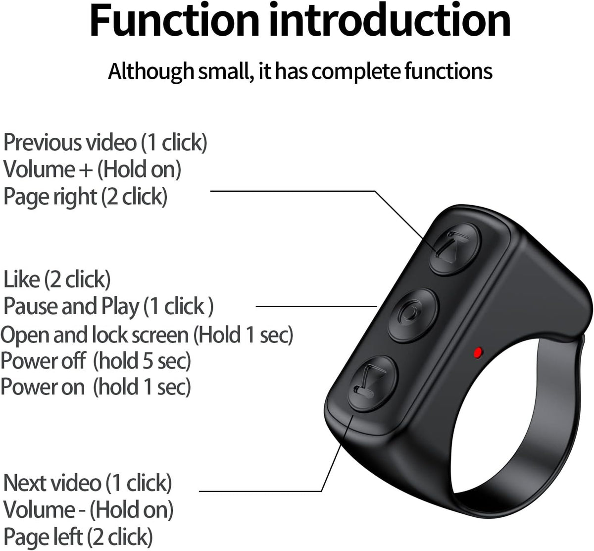 Bluetooth-Scrollring-Fernbedienung für Smartphones