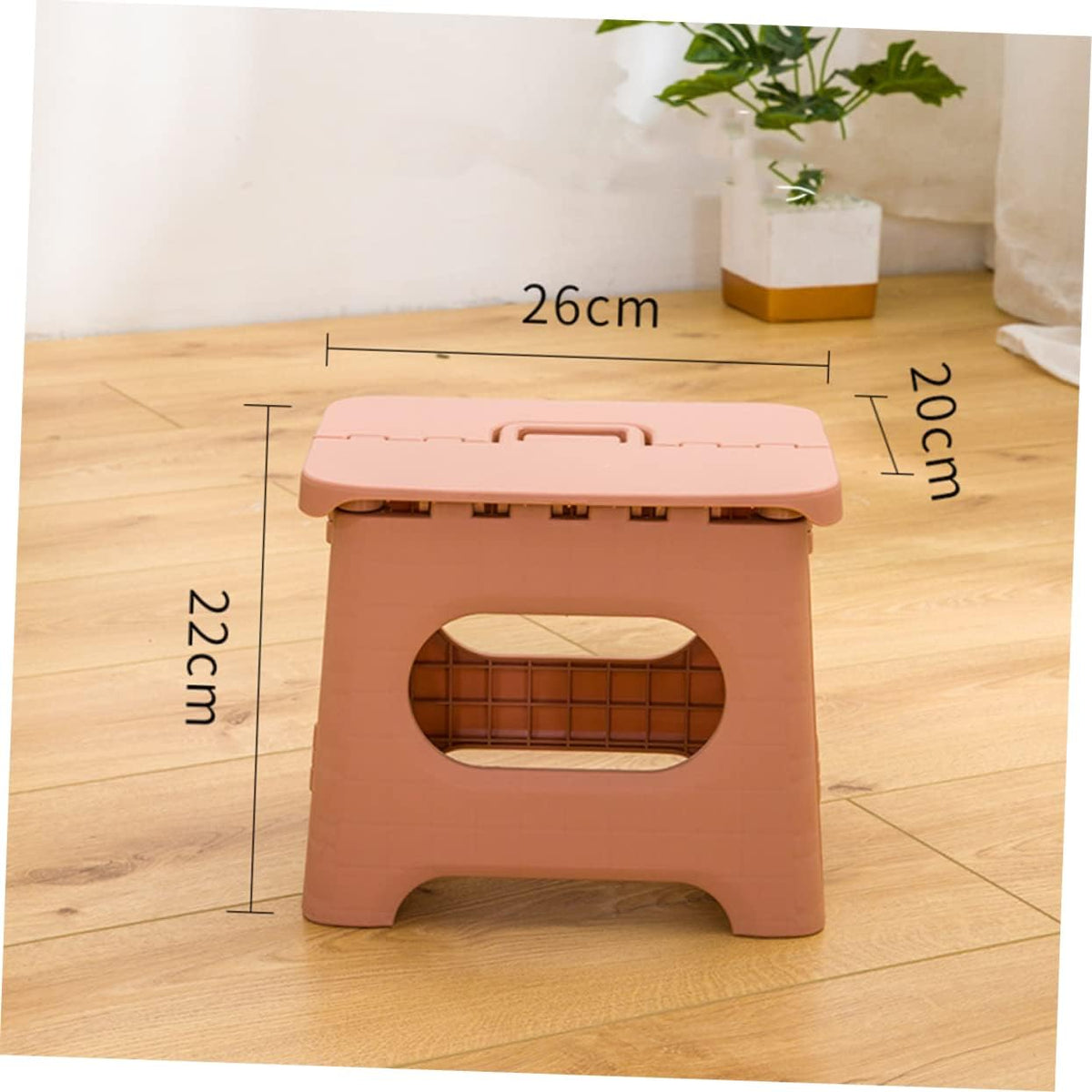 Folding Step Stool with Handle for Kids and Adults – Portable Kitchen & Bathroom Stepping Aid – Lightweight Collapsible Footstool for Home, | Thomler